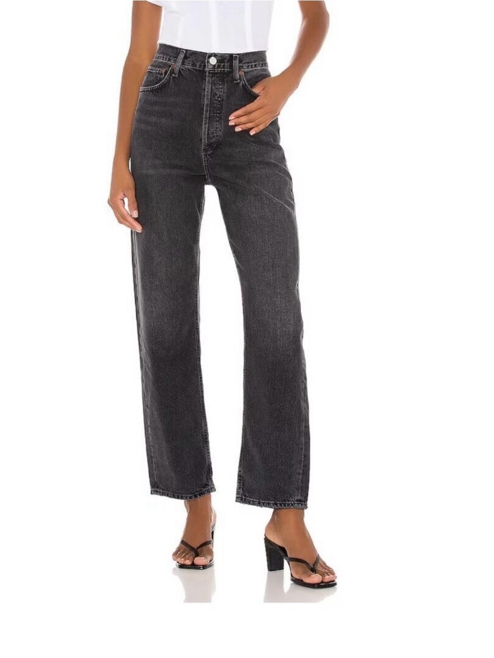 Agolde 90’s Jean Black Button Fly